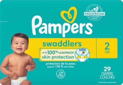 Baibi Wise Pampers Swaddlers Diapers - Size 2, 29 Count, Ultra Soft Disposable Baby Diapers (Pack of 2)