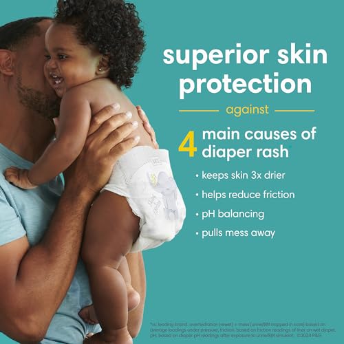 BAIBI WISE Pampers Swaddlers Disposable Baby Diapers Size 3, 168 Count with Sensitive Water Based Baby Wipes 12 Flip-Top Packs (1008 Wipes Total)