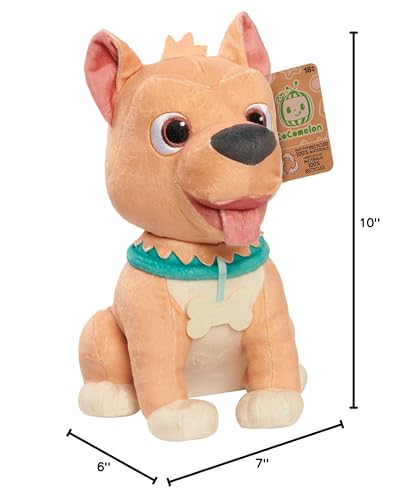 Baibi Wise Just Play by Cocomelon 100% Recycled Materials Bingo Plush Stuffed Animal, Dog, Officially Licensed Kids Toys for Ages 18 Month