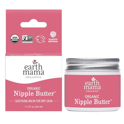 BAIBI WISE Organic Nipple Butter™ | Nipple Cream Safe for Breastfeeding | Postpartum Essentials for Nursing | Non Lanolin Nipple Cream, 2-Fluid Ounce