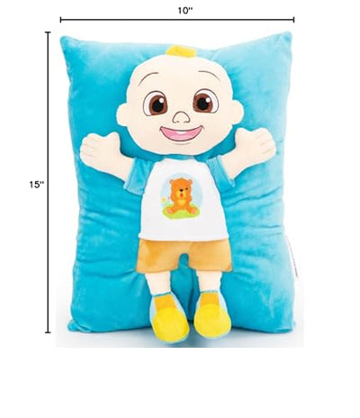 Baibi Wise Jay Franco by CoComelon JJ 3D Snuggle Plush Pillow - Super Soft Blue Pillow - Measures 15 Inches