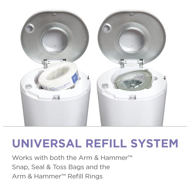 Baibi Wise® UV Diaper Pail #1 in Odor Control, Includes 1 UV Snap, Seal & Toss™ Bag and 1 UV Refill Ring