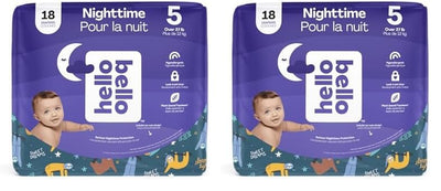 BAIBI WISE Nighttime Baby Diapers ‐ Size 5 - Ultra Absorbent & Hypoallergenic for Overnight Diapers for Extended Protection - 18 Diapers