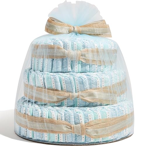 BAIBI WISE The Honest Company Diaper Cake | Clean Conscious Diapers, Baby Personal Care, Plant-Based Wipes | Above it All | Regular, Size 1 (8-14 lbs), 35 Count