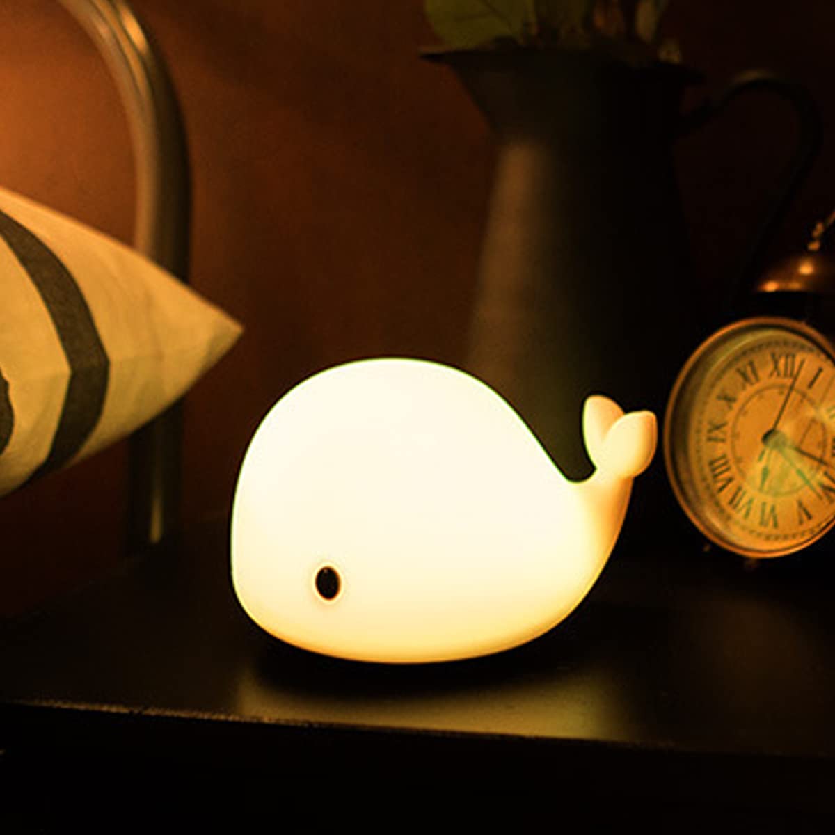 BAIBI WISE Night Light for Kids,Cute Silicone Nursery Slug Lamp for Baby and Toddler,Animal NightLight for Boys and Girls,Fun Squishy Night Lamp for Bedroom,Kawaii Bedside Lamp for Kids Room