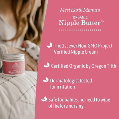 BAIBI WISE Organic Nipple Butter™ | Nipple Cream Safe for Breastfeeding | Postpartum Essentials for Nursing | Non Lanolin Nipple Cream, 2-Fluid Ounce