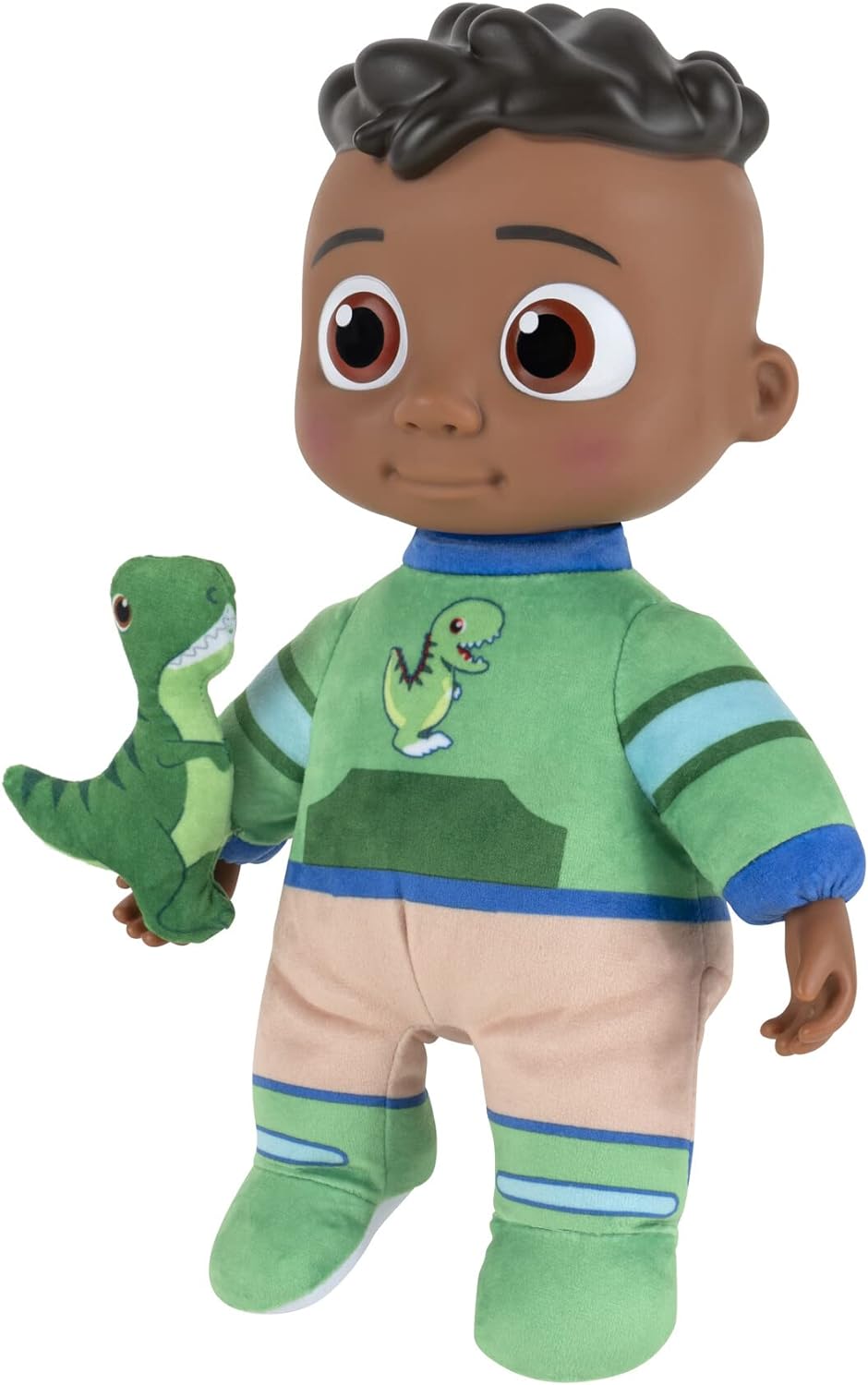 Baibi Wise by CoComelon My Friend Cody with Dinosaur Plush - Plays ‘Cody’s Special Dinosaur Day’ Song Clips - Press Tummy for Music and Phrases - Toys for Preschoolers