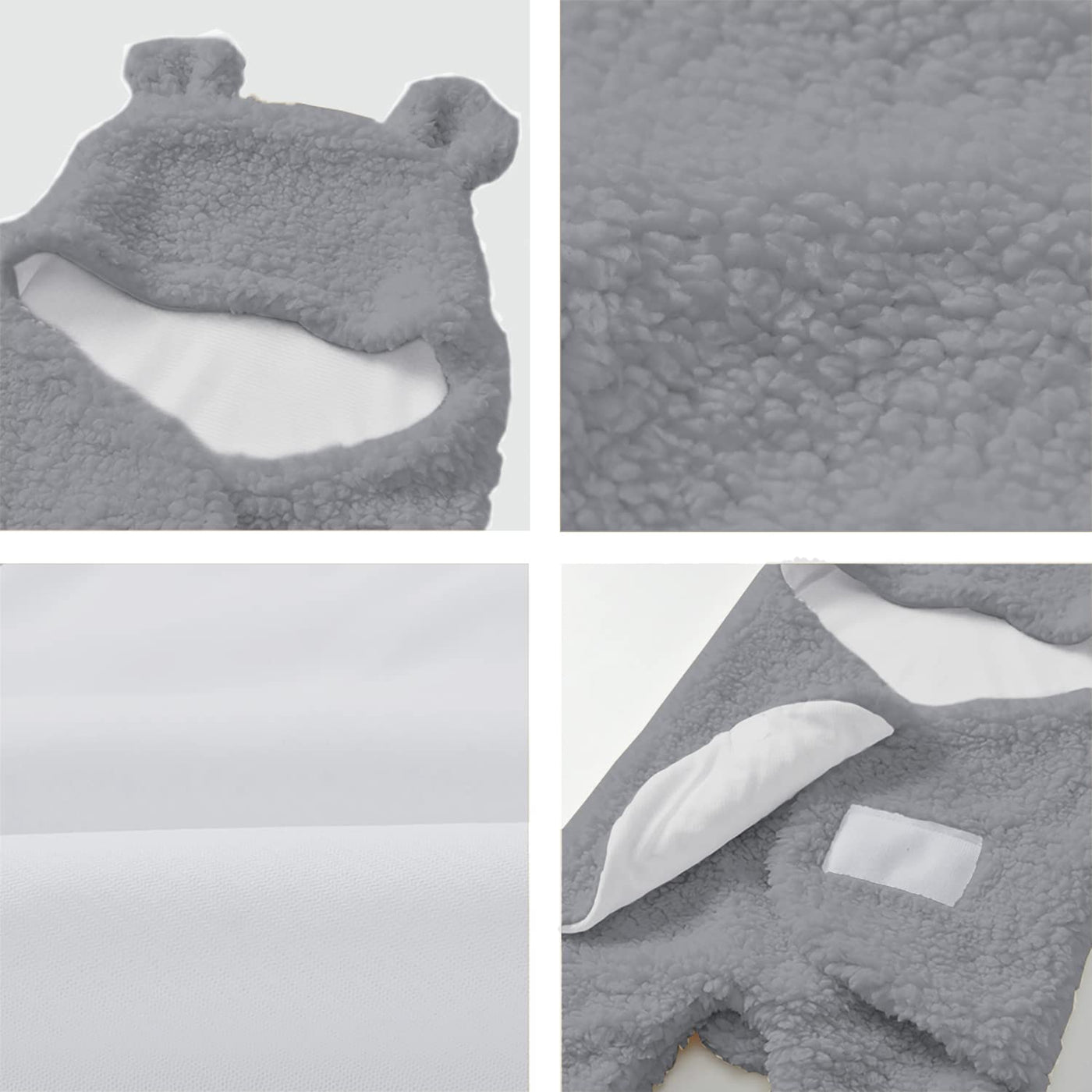 BAIBI WISE Baby Swaddle Blanket Boys Girls Cute Bear Plush Essential Receiving Blanket Ultra-Soft Newborn Registry Sleeping Wraps for Infant 0-6 Months - White