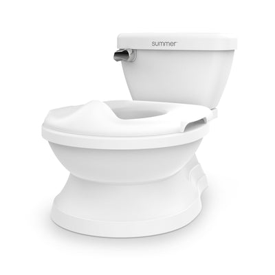 Baibi Wise Summer Infant by Ingenuity My Size Potty Pro in White, Toddler Potty Training Toilet, Lifelike Flushing Sound, for Ages 18 Months+, Up to 50 Pounds