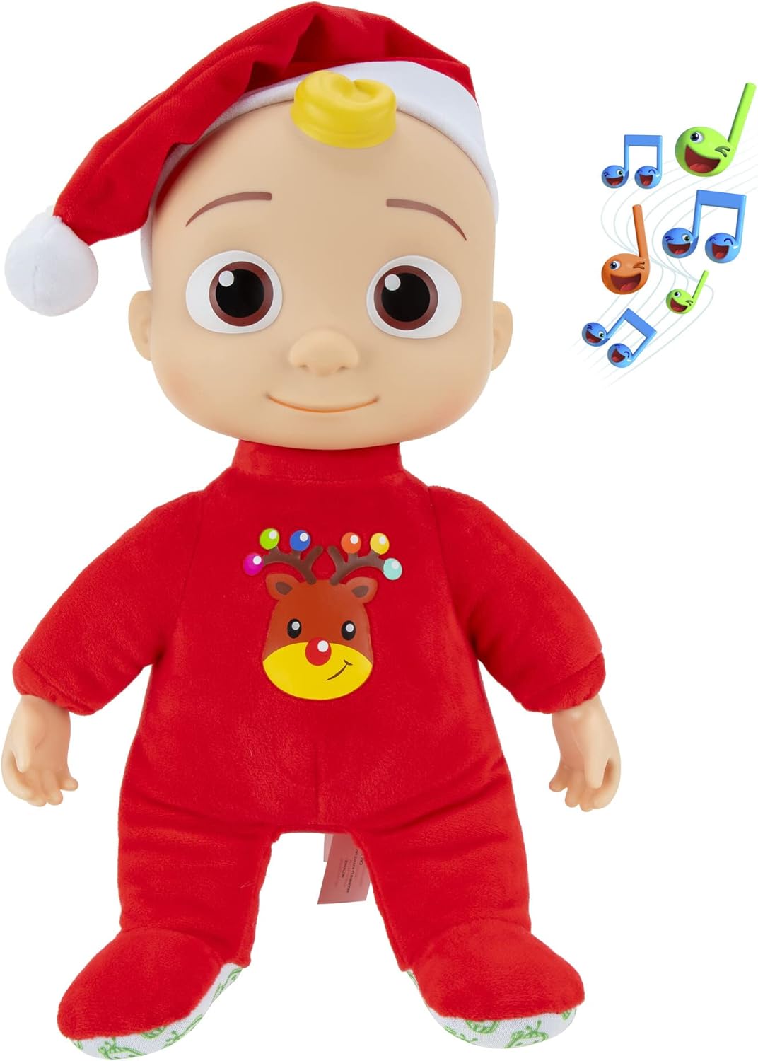 Baibi Wise Cocomelon Musical Deck The Halls JJ Doll - Includes JJ Roto Doll with Santa Hat - Festive Doll with Activated Sounds- Toys for Preschoolers