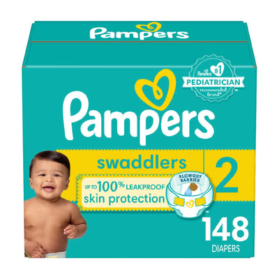 BAIBI WISE Pampers Baby Diapers - Swaddlers - To  Size-8 Multiple Count, Ultra Absorbent Disposable Infant Diaper