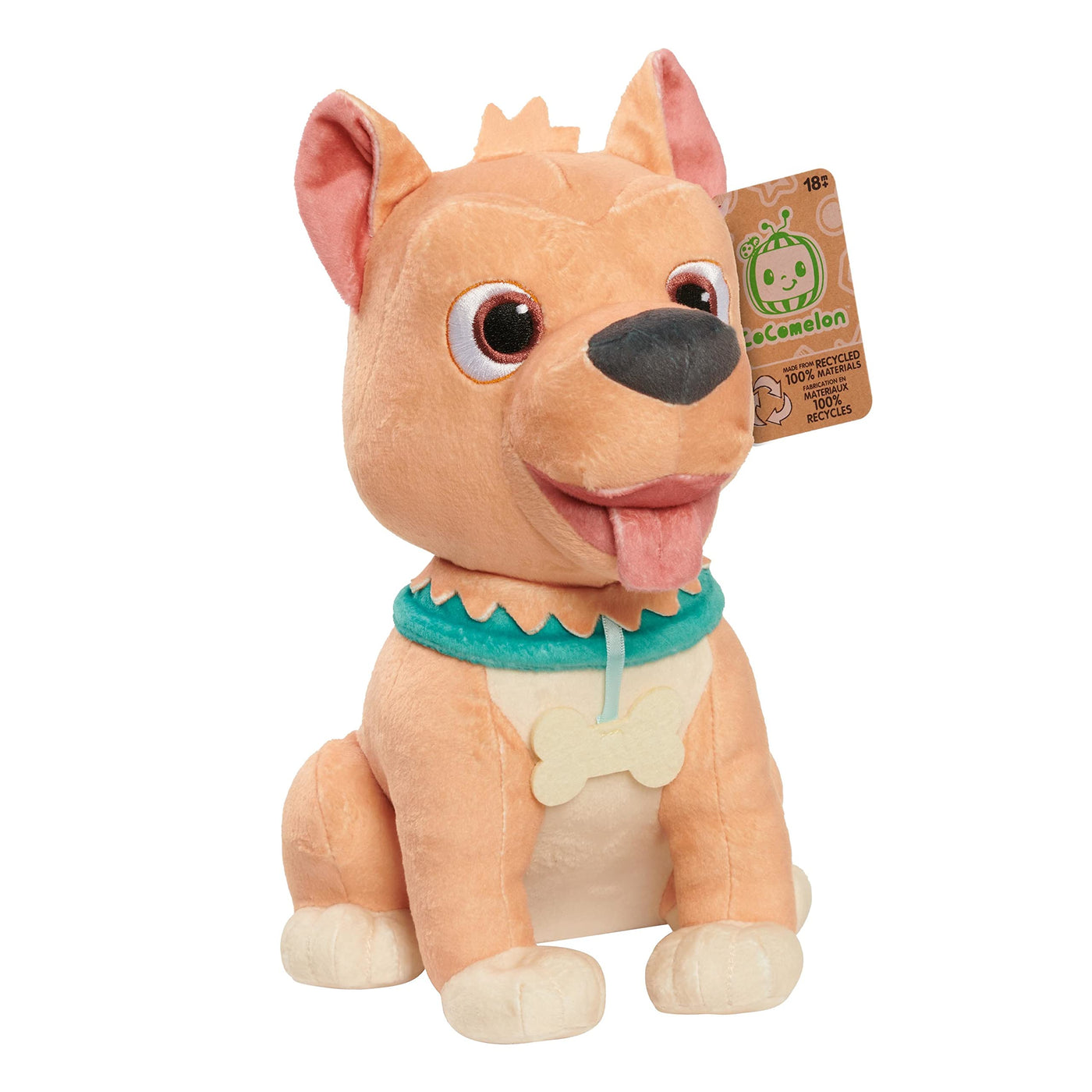 Baibi Wise Just Play by Cocomelon 100% Recycled Materials Bingo Plush Stuffed Animal, Dog, Officially Licensed Kids Toys for Ages 18 Month