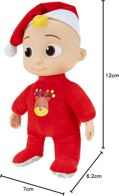 Baibi Wise Cocomelon Musical Deck The Halls JJ Doll - Includes JJ Roto Doll with Santa Hat - Festive Doll with Activated Sounds- Toys for Preschoolers