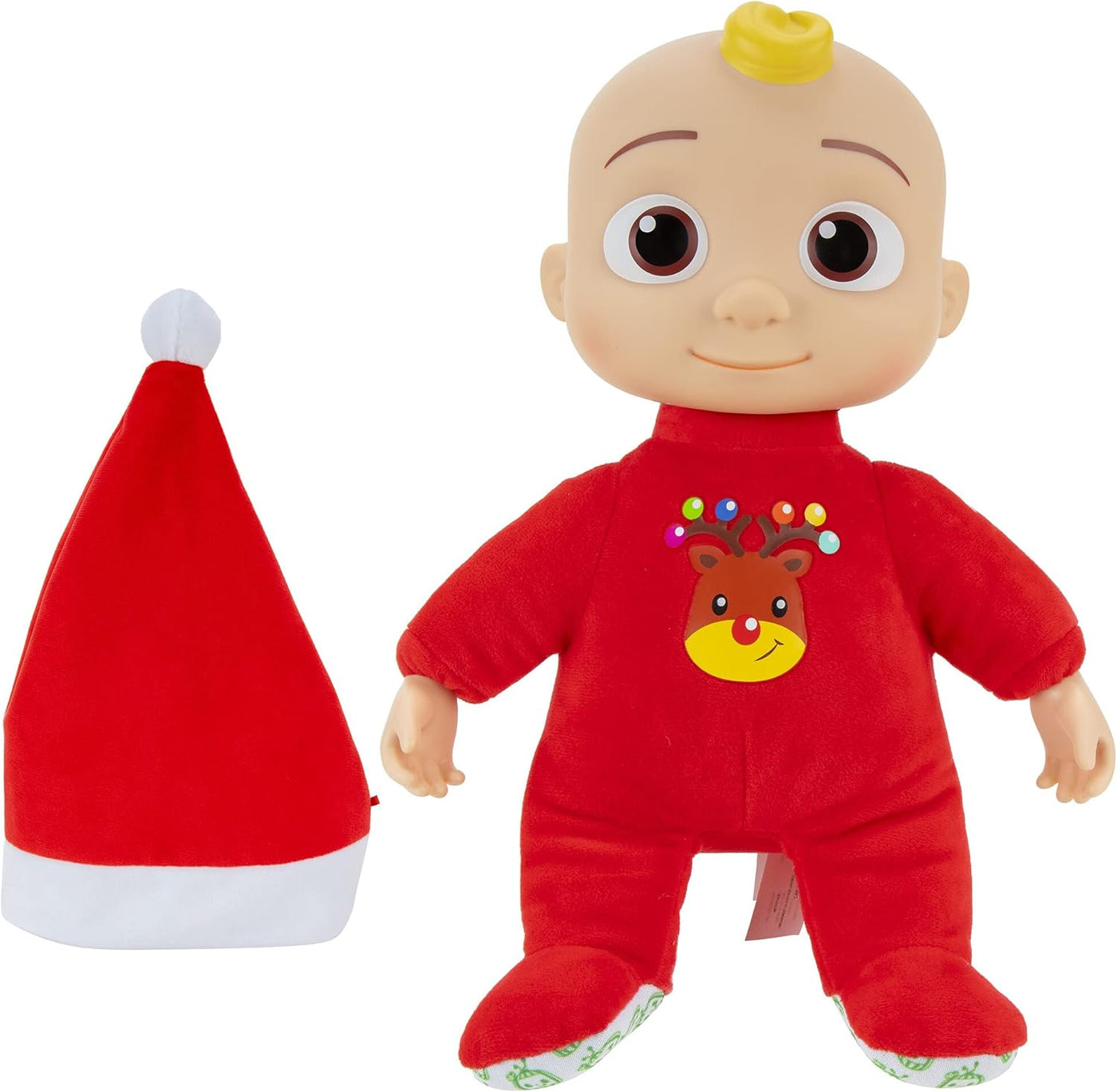 Baibi Wise Cocomelon Musical Deck The Halls JJ Doll - Includes JJ Roto Doll with Santa Hat - Festive Doll with Activated Sounds- Toys for Preschoolers