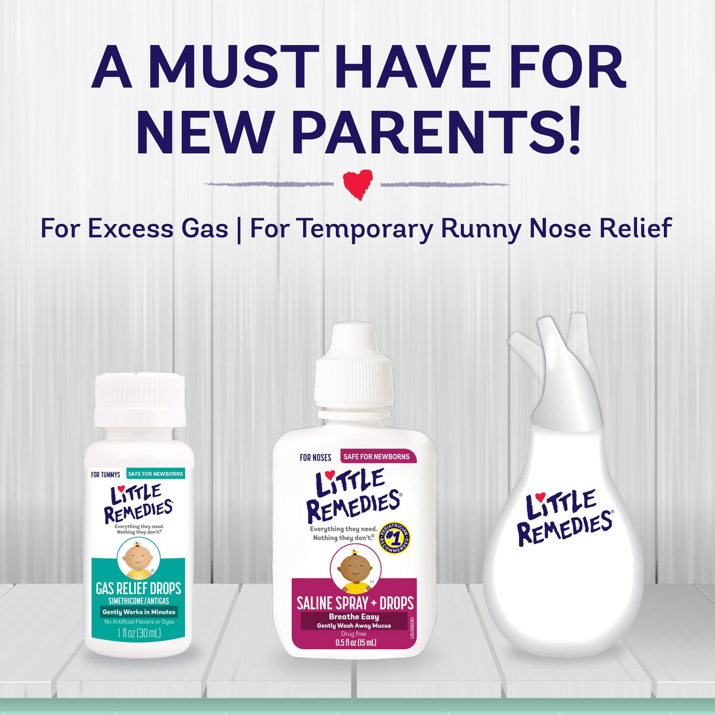 Baibi Wise Little Remedies, New Baby Essentials Kit, 6 Newborn Essentials, Saline Nasal Spray, Gas Relief Drops, Gripe Water, Fever Reliever, & Diaper Ointment