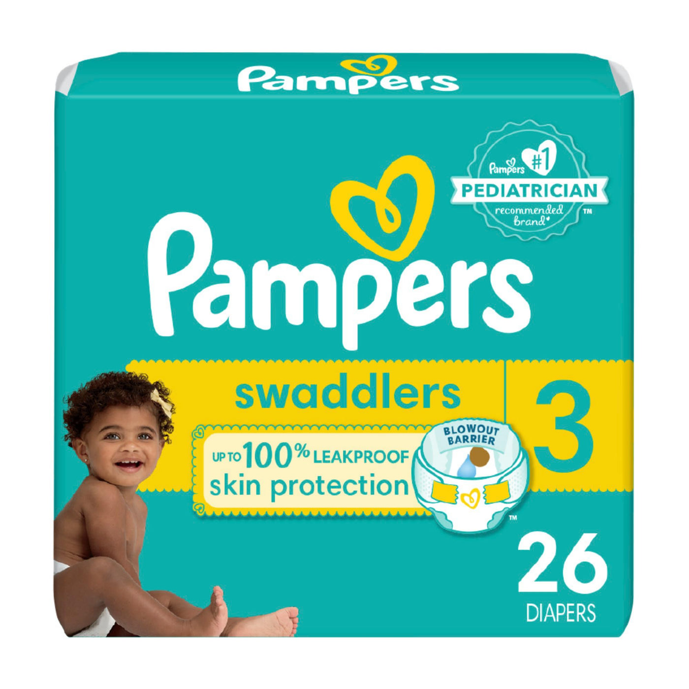 BAIBI WISE Pampers Baby Diapers - Swaddlers - To  Size-8 Multiple Count, Ultra Absorbent Disposable Infant Diaper