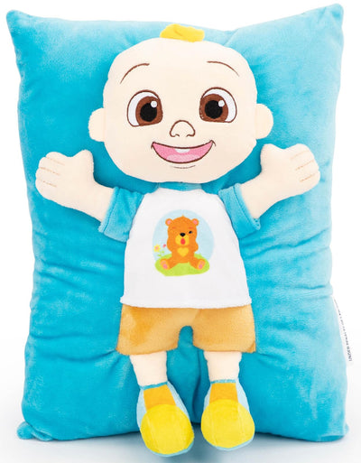 Baibi Wise Jay Franco by CoComelon JJ 3D Snuggle Plush Pillow - Super Soft Blue Pillow - Measures 15 Inches