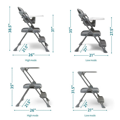 BAIBI WISE First Years 2-for-1 Baby High Chair and Toddler Tower - Convertible Baby Chair to Toddler Step Stool - High Chairs for Babies and Toddlers - Toddler Kitchen Step Stools - For Mealtime and Playtime