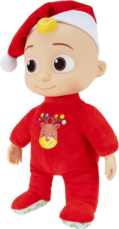 Baibi Wise Cocomelon Musical Deck The Halls JJ Doll - Includes JJ Roto Doll with Santa Hat - Festive Doll with Activated Sounds- Toys for Preschoolers