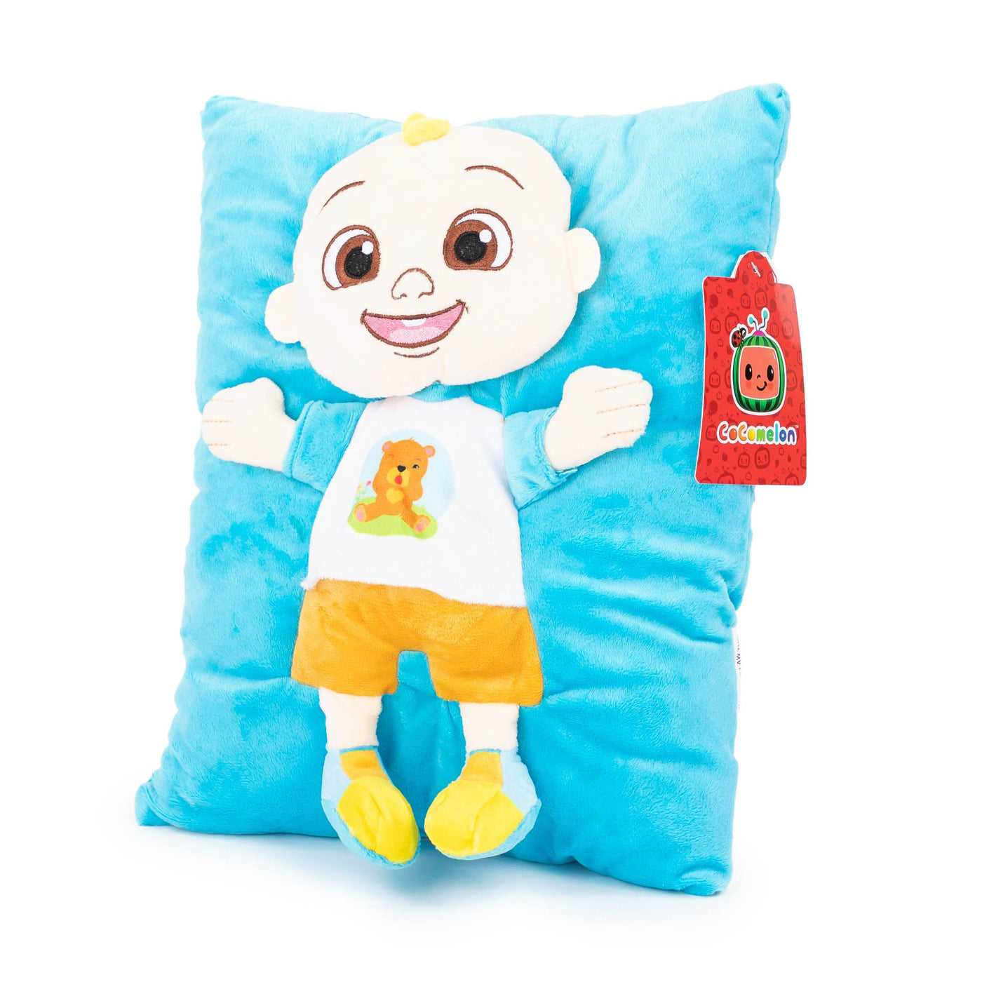 Baibi Wise Jay Franco by CoComelon JJ 3D Snuggle Plush Pillow - Super Soft Blue Pillow - Measures 15 Inches