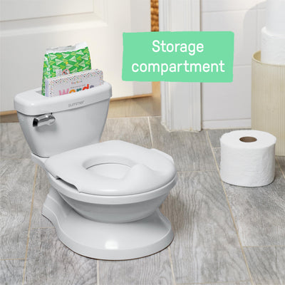 Baibi Wise Summer Infant by Ingenuity My Size Potty Pro in White, Toddler Potty Training Toilet, Lifelike Flushing Sound, for Ages 18 Months+, Up to 50 Pounds