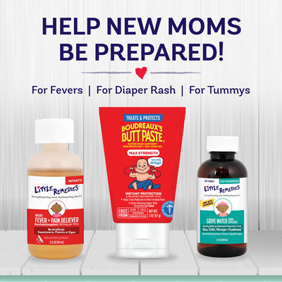 Baibi Wise Little Remedies, New Baby Essentials Kit, 6 Newborn Essentials, Saline Nasal Spray, Gas Relief Drops, Gripe Water, Fever Reliever, & Diaper Ointment