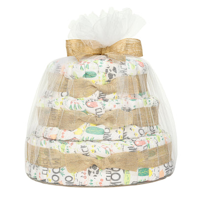 BAIBI WISE The Honest Company Diaper Cake | Clean Conscious Diapers, Baby Personal Care, Plant-Based Wipes | Above it All | Regular, Size 1 (8-14 lbs), 35 Count