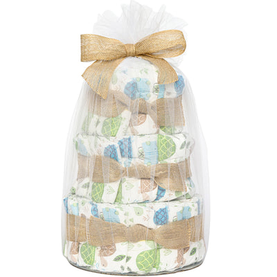 BAIBI WISE The Honest Company Diaper Cake | Clean Conscious Diapers, Baby Personal Care, Plant-Based Wipes | Above it All | Regular, Size 1 (8-14 lbs), 35 Count