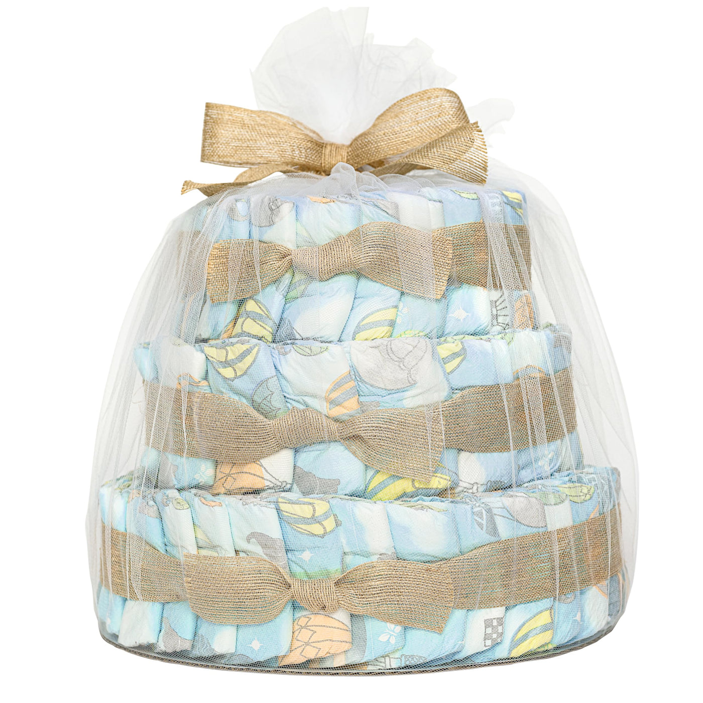 BAIBI WISE The Honest Company Diaper Cake | Clean Conscious Diapers, Baby Personal Care, Plant-Based Wipes | Above it All | Regular, Size 1 (8-14 lbs), 35 Count